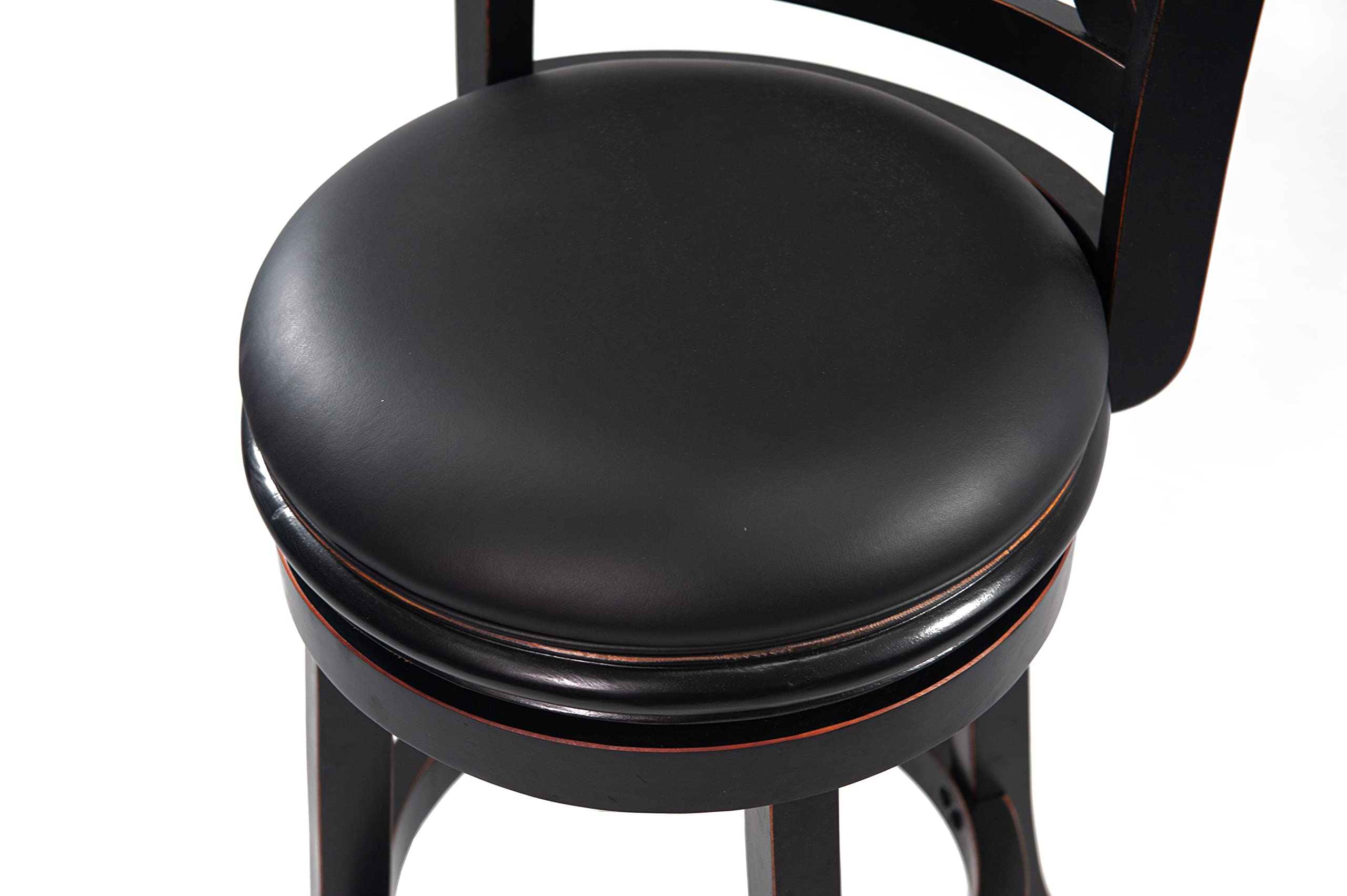 Boraam Florence 24-Inch Black Counter Height Bar Stool - Modern Kitchen Island Stools for Dining & Entertaining