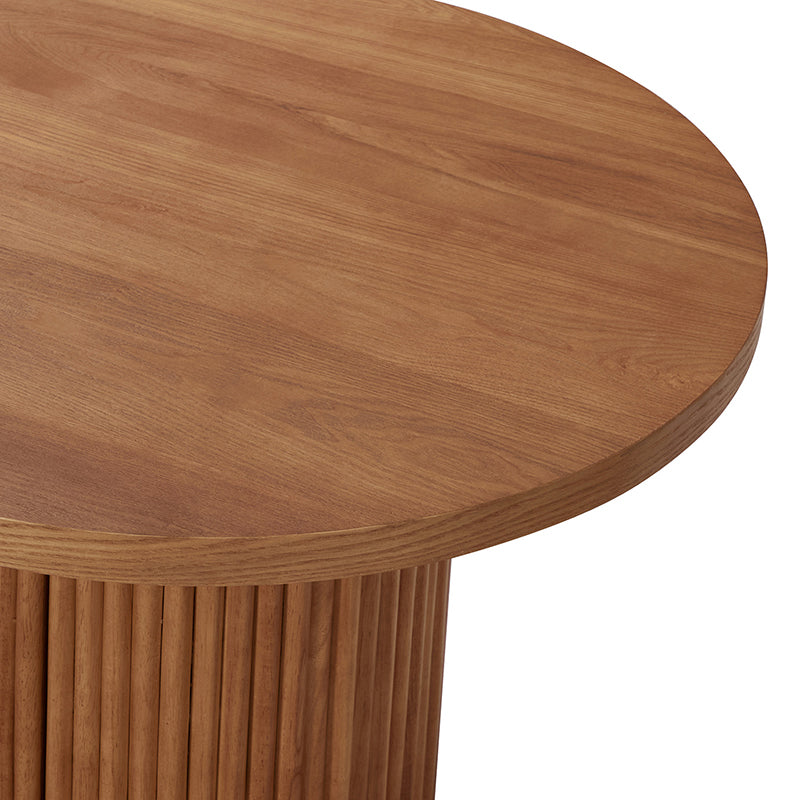 Laurenzo Adjustable Solid Wood Oval Coffee Table with Convertible Nesting Design - Modern Living Room Furniture for Small Spaces & Home Decor