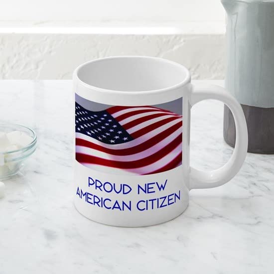 New American Citizen 20 oz Ceramic Coffee Mug - Large Insulated Tea Cup for Office, Home & Gifts | CafePress Mega Mug