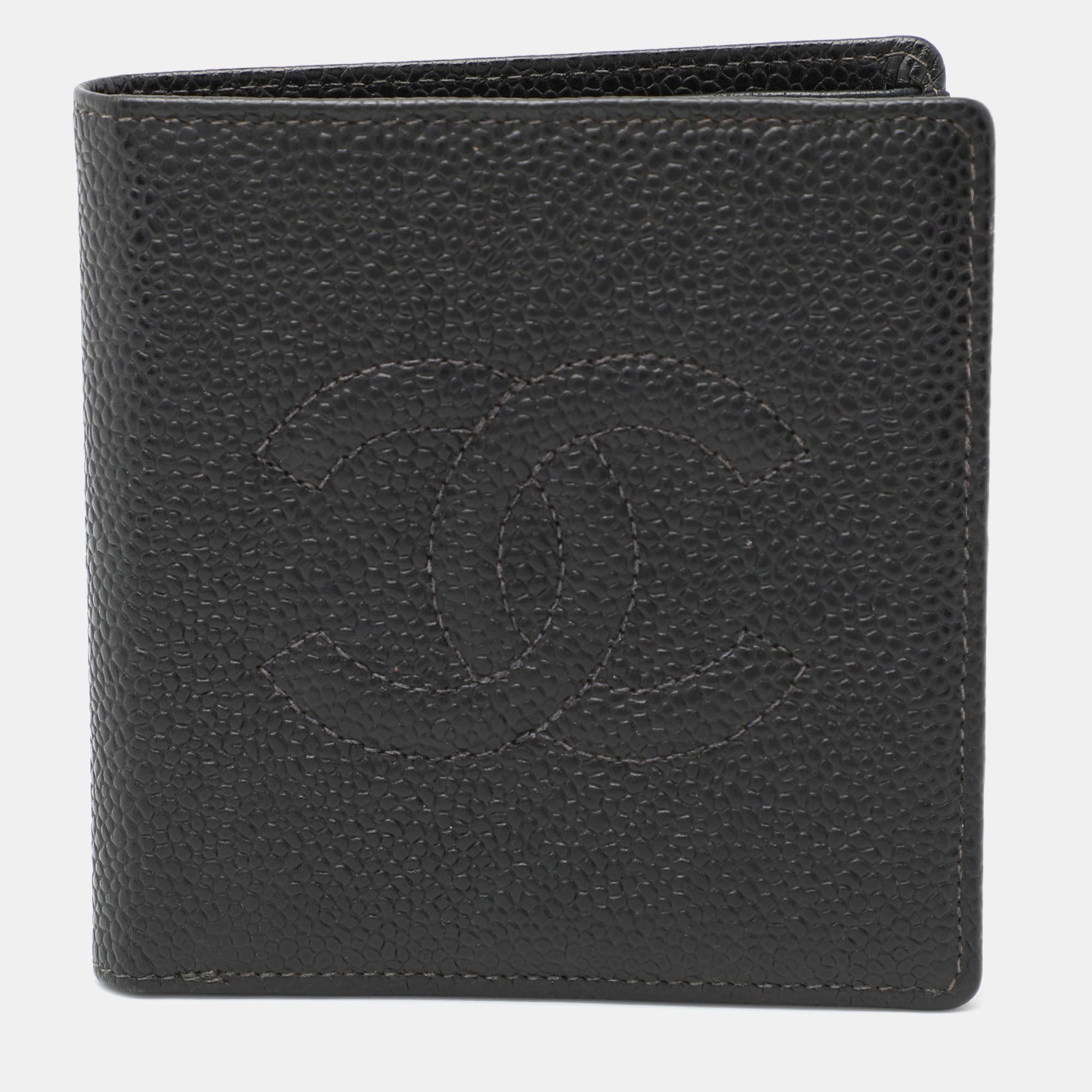 Premium Black Caviar Leather Bifold Wallet for Men - RFID Blocking, Slim Design, Multiple Card Slots - Perfect for Everyday Carry, Business & Travel