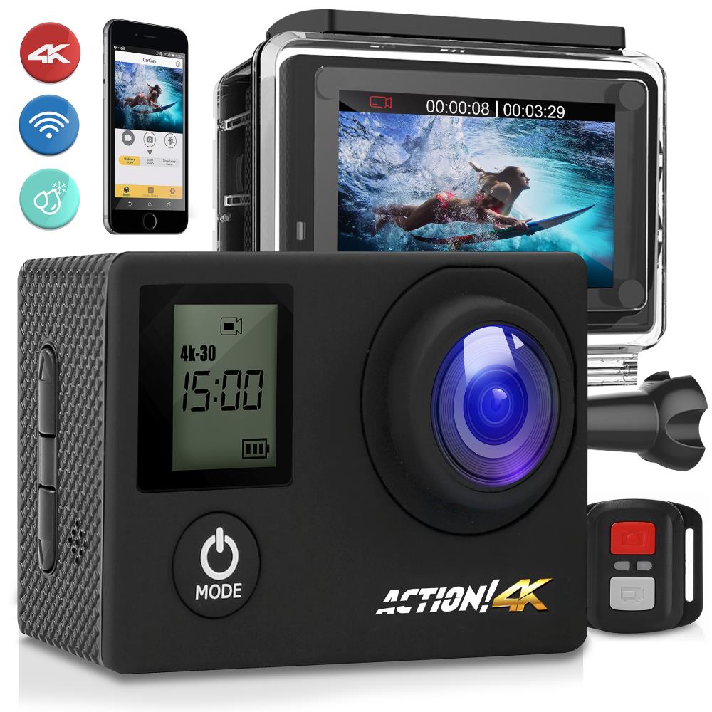 4K Ultra HD WiFi Action Camera - Waterproof, 30MP, 170° Wide Angle, 2.4G Remote - Perfect for Vlogging, Sports, Travel & Outdoor Adventures