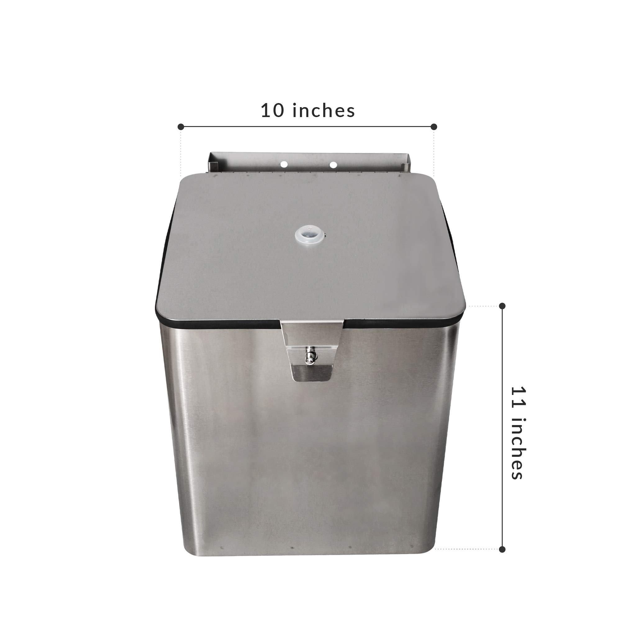 Stainless Steel Wall Mount Wipe Dispenser (Square) - Holds Sanitizing & Disinfecting Wipe Refills - Ideal for Gyms, Schools, Hotels & Commercial Use - Perfect for Restrooms, Kitchens & High-Traffic Areas