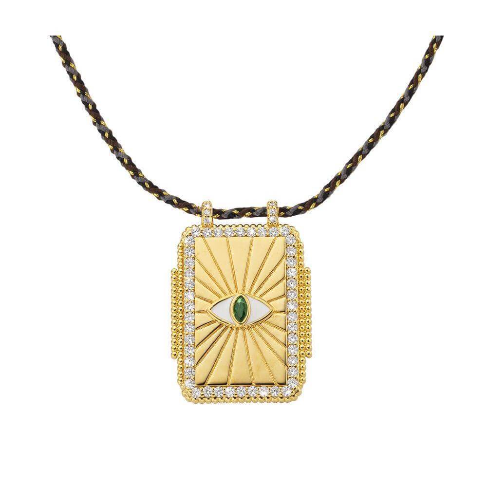 Rainbow Tarot Card Pendant Necklace with Adjustable Cord - JFN401 | Spiritual Jewelry for Wiccan, Pagan & Tarot Enthusiasts