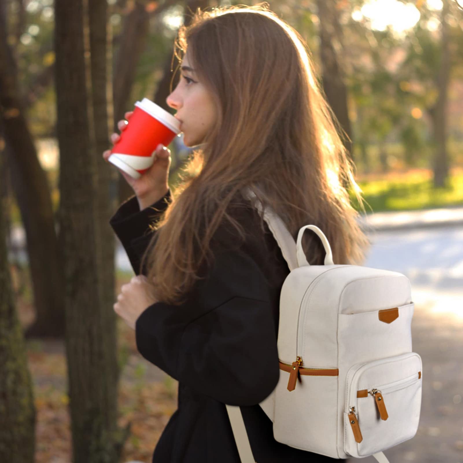 Missnine Mini Backpack for Women - Cute Canvas Daypack for Dating & Daily Use