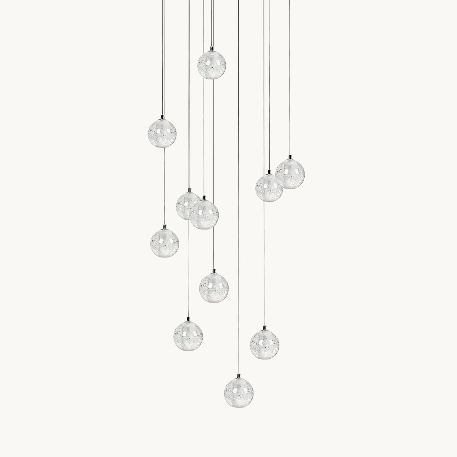 Elegant Ball Crystal Pendant Light - Modern Chandelier for Dining Room, Bedroom & Living Room Decor - Dimmable LED Hanging Light Fixture