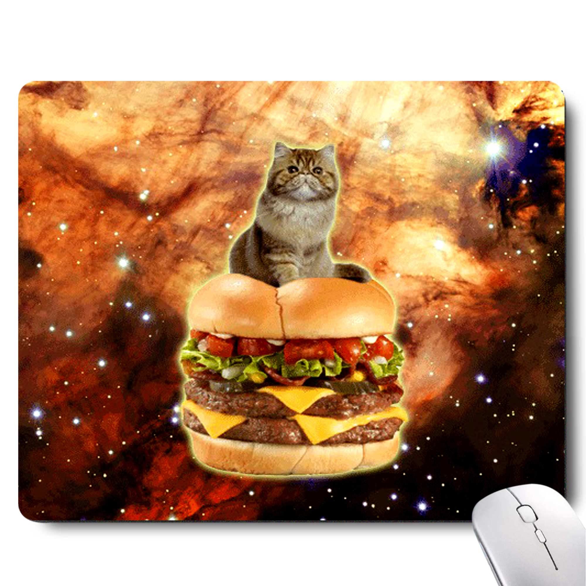 Apottwal Cute Cat Galaxy Space Mouse Pad - Non-Slip Rubber Base Gaming Mouse Mat for Laptop & Computer - Perfect for Office Work, Gaming & Home Decor