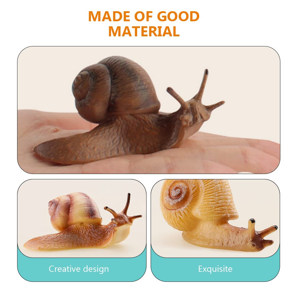 TOYANDONA 4Pcs Educational Snail Toy Set for Kids - Early Learning & Aquarium Decor
