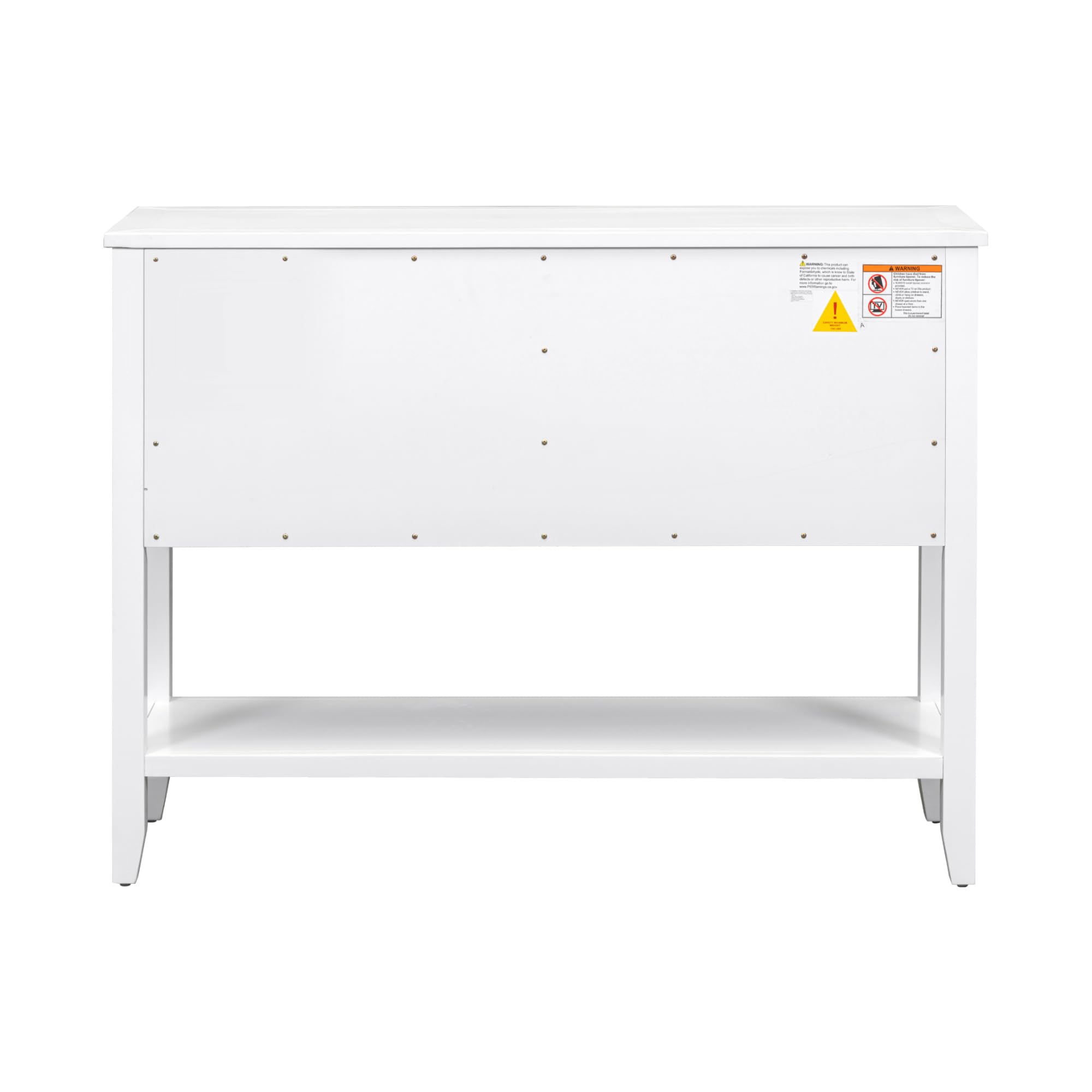 Antique 46-Inch Console Table with Drawers & Storage - White Entryway Sofa Table for Hallway, Living Room & Dining Room | Perfect as TV Stand, Entry Table or Storage Cabinet for Home Decor