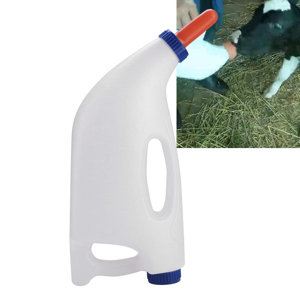 4L Calf Nursing Bottle with Handle & Regulating Valve - Durable Cow Milk Feeder for Baby Calves - Perfect for Farm Feeding, Ranch Use, and Dairy Calf Rearing