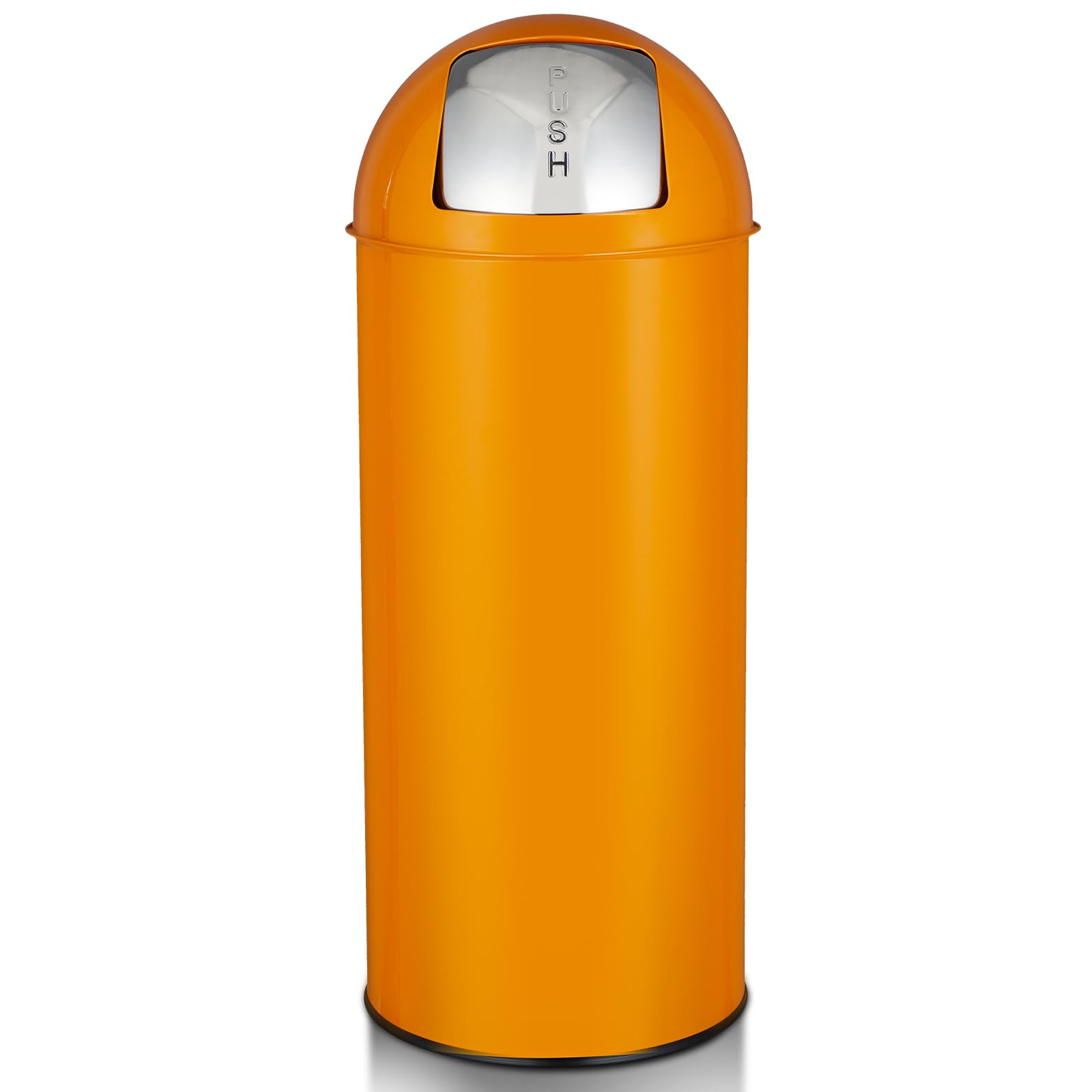 GARVEE 17 Gallon Heavy Duty Stainless Steel Trash Can with Push Lid - Odorless, Anti-Slip Base for Kitchen, Office & Restaurant | Perfect for High-Traffic Areas & Commercial Use