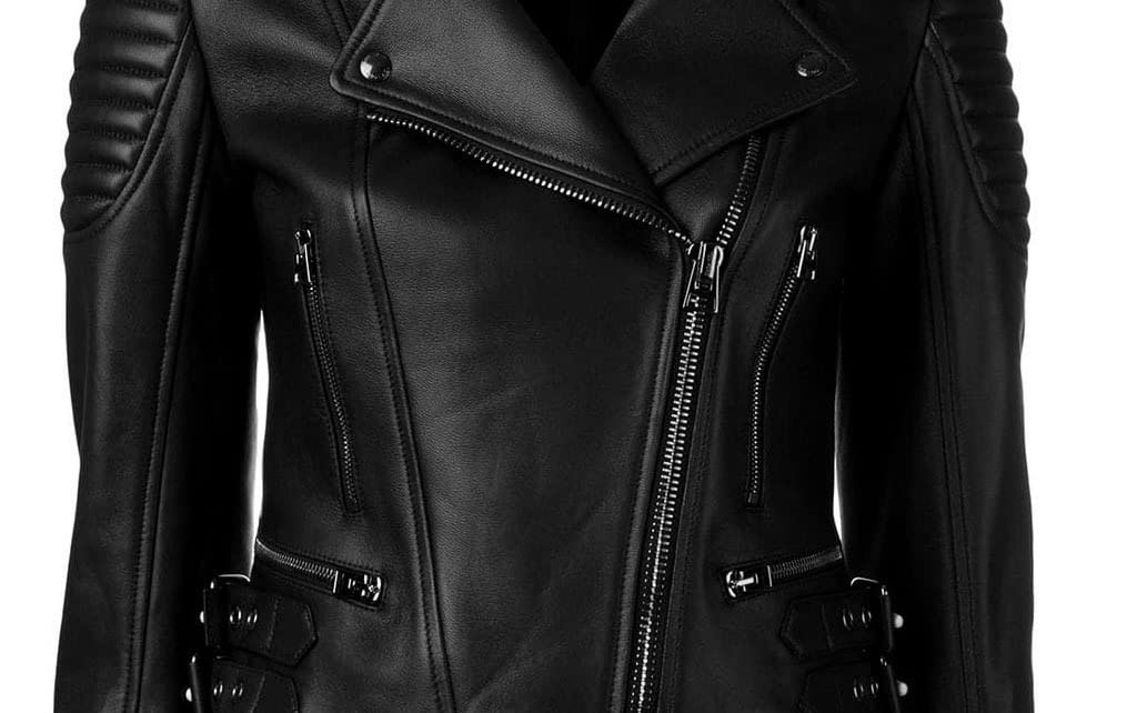 Women's Black & Red Premium Biker Motorcycle Leather Jacket - Plus Size for Riding & Fashion | Stylish Outerwear for Casual Wear & Motorcycle Enthusiasts