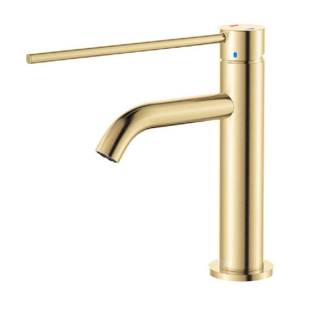 Fienza 228103DUB Kaya Care Basin Mixer in Urban Brass Finish - Modern Bathroom Faucet for Sink, Vanity, and Powder Room Decor