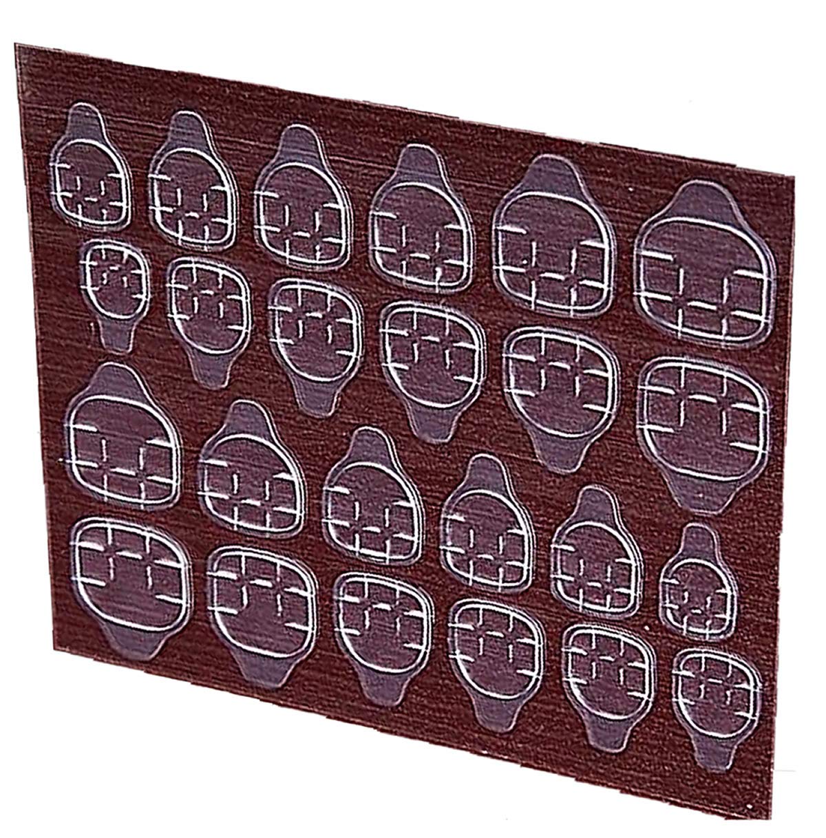 SellRider 24-Piece Double-Sided Nail Glue Stickers - Strong Adhesive Jelly Gel Tape for Fake Nails - Perfect for Nail Art, Salon & DIY Manicures at Home