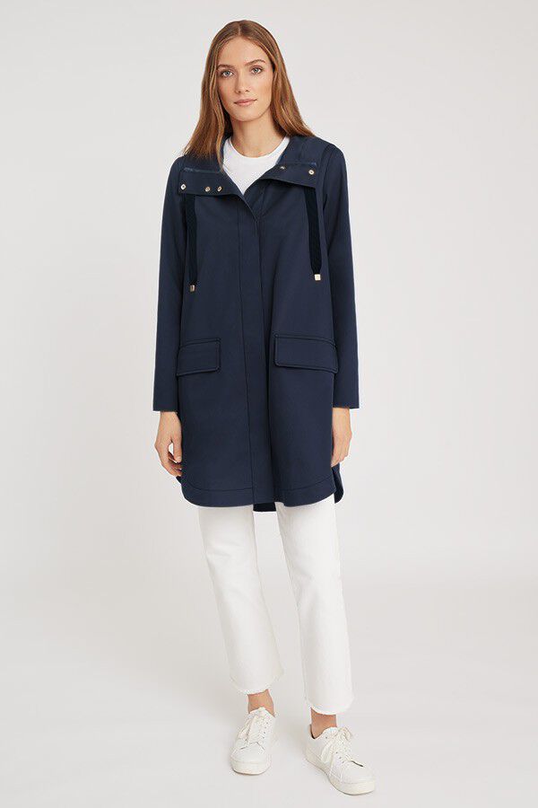 Pleat Back Anorak Jacket for Women - Lightweight Waterproof Windbreaker for Outdoor Hiking & Travel - Stylish Hooded Raincoat for All Seasons