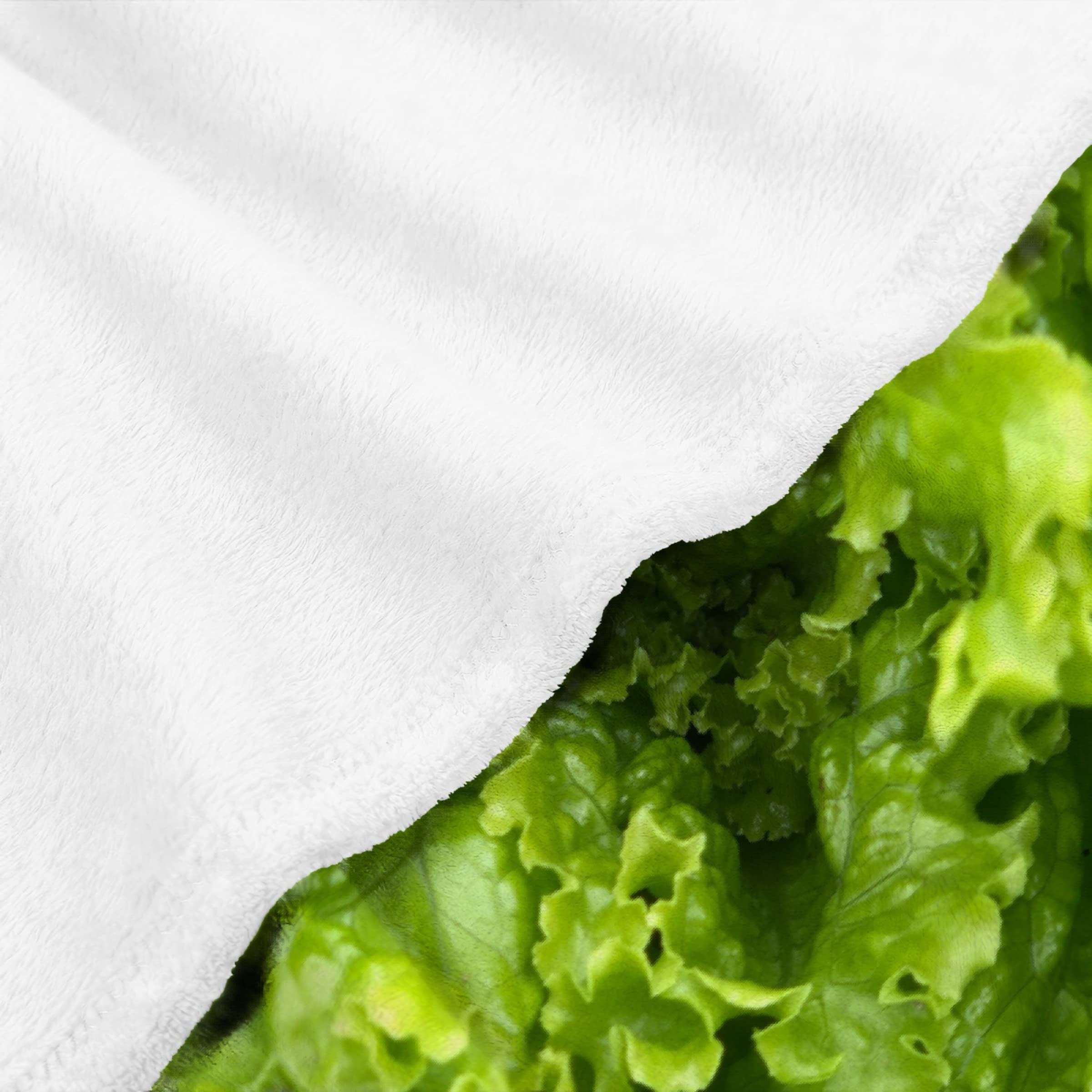 Thuswarm Lettuce Leaves Flannel Throw Blanket - Ultra Soft & Cozy 120