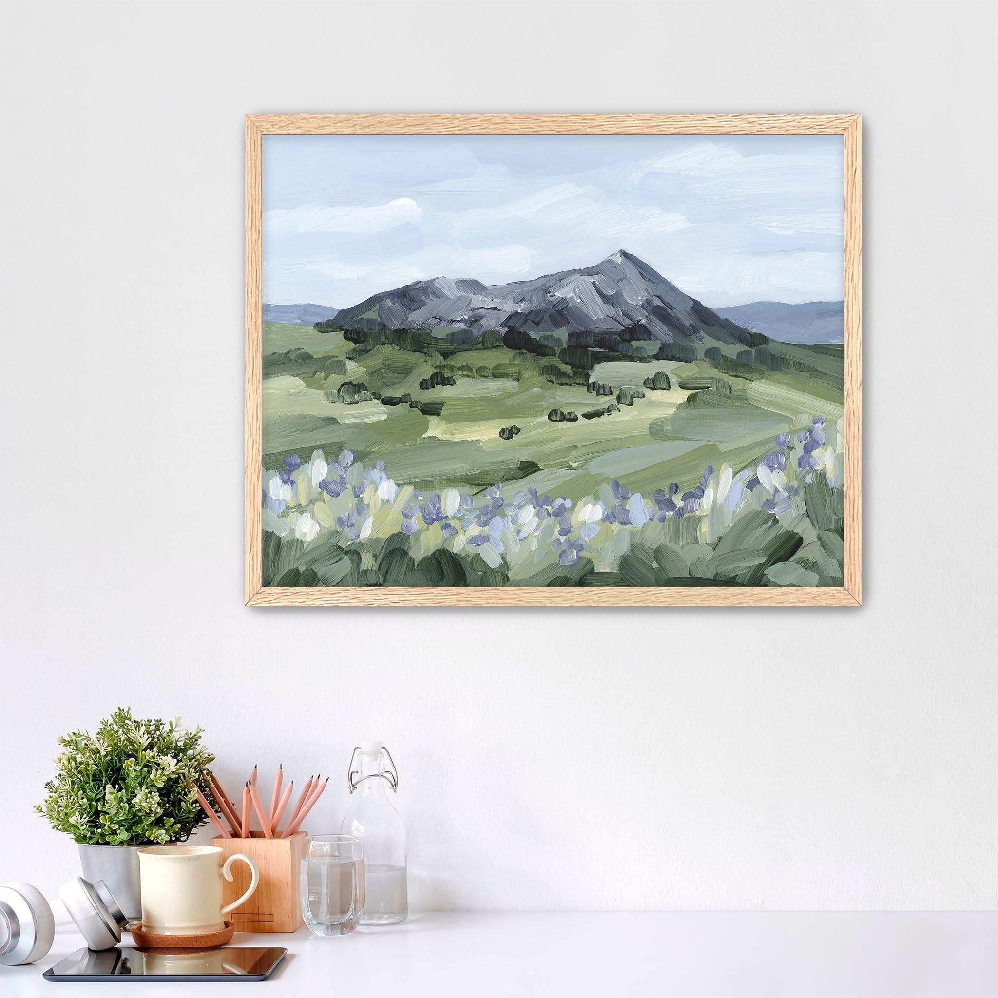 Summer Mountain Art Print - Stunning Landscape Wall Decor for Home, Office & Gifts | Perfect for Living Room, Bedroom & Interior Design