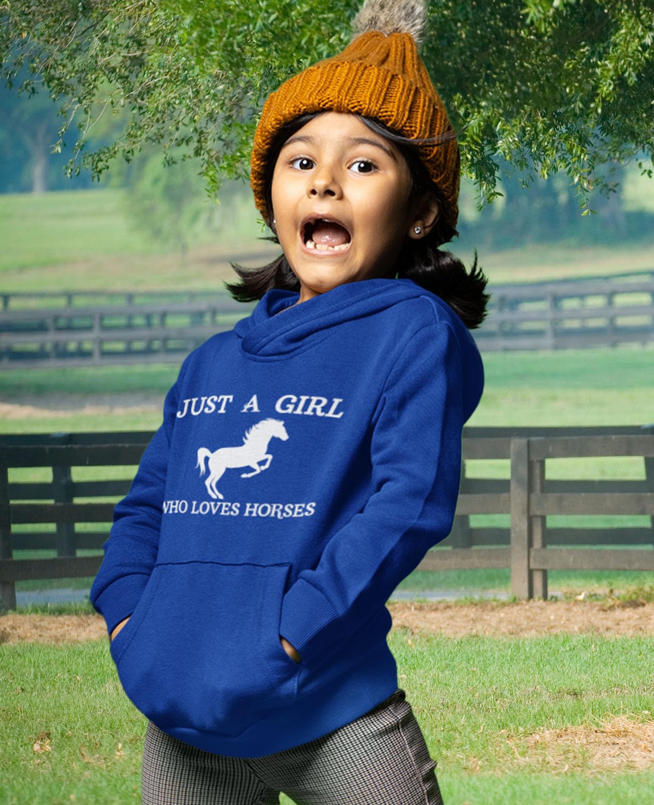 Equestrian Hoodie for Girls - Cute Horse Lover Sweatshirt | Horseback Riding Gifts for Kids & Teens | Perfect for Riding Lessons, Barn Chores & Horse Shows