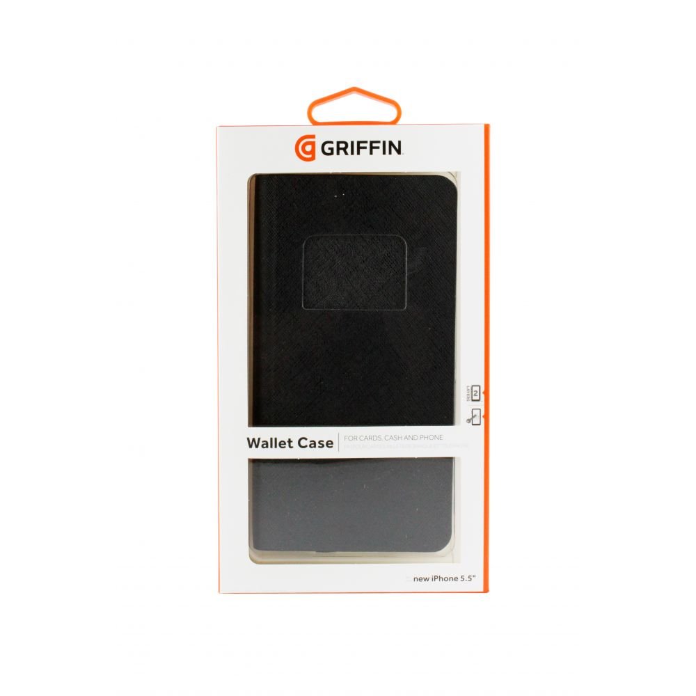Premium Griffin Wallet Case for Apple iPhone 6 Plus - Slim Protective Cover with Card Slots (Black) | Perfect for Everyday Use, Travel & Business