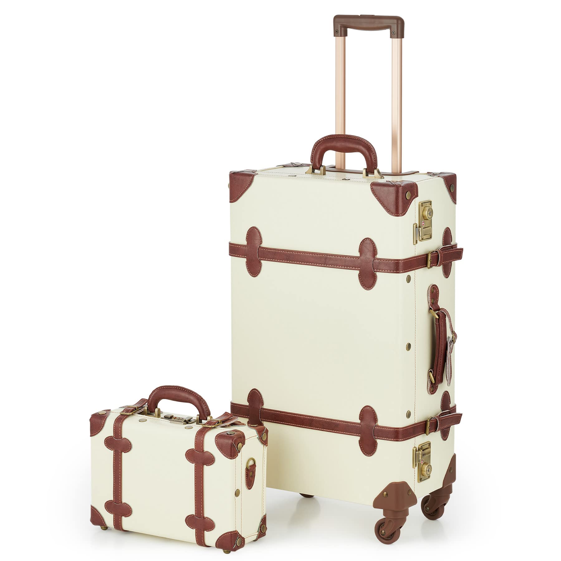 Vintage Leather Luggage Set - 24