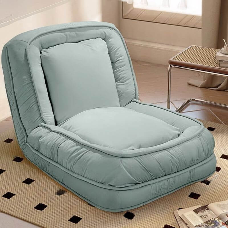 Stylish Solid Color Side Chair with Tight Back in Dove Grey/Turquoise/Mint Green - Slipcover & Reclining Feature - Perfect for Living Room, Bedroom or Office