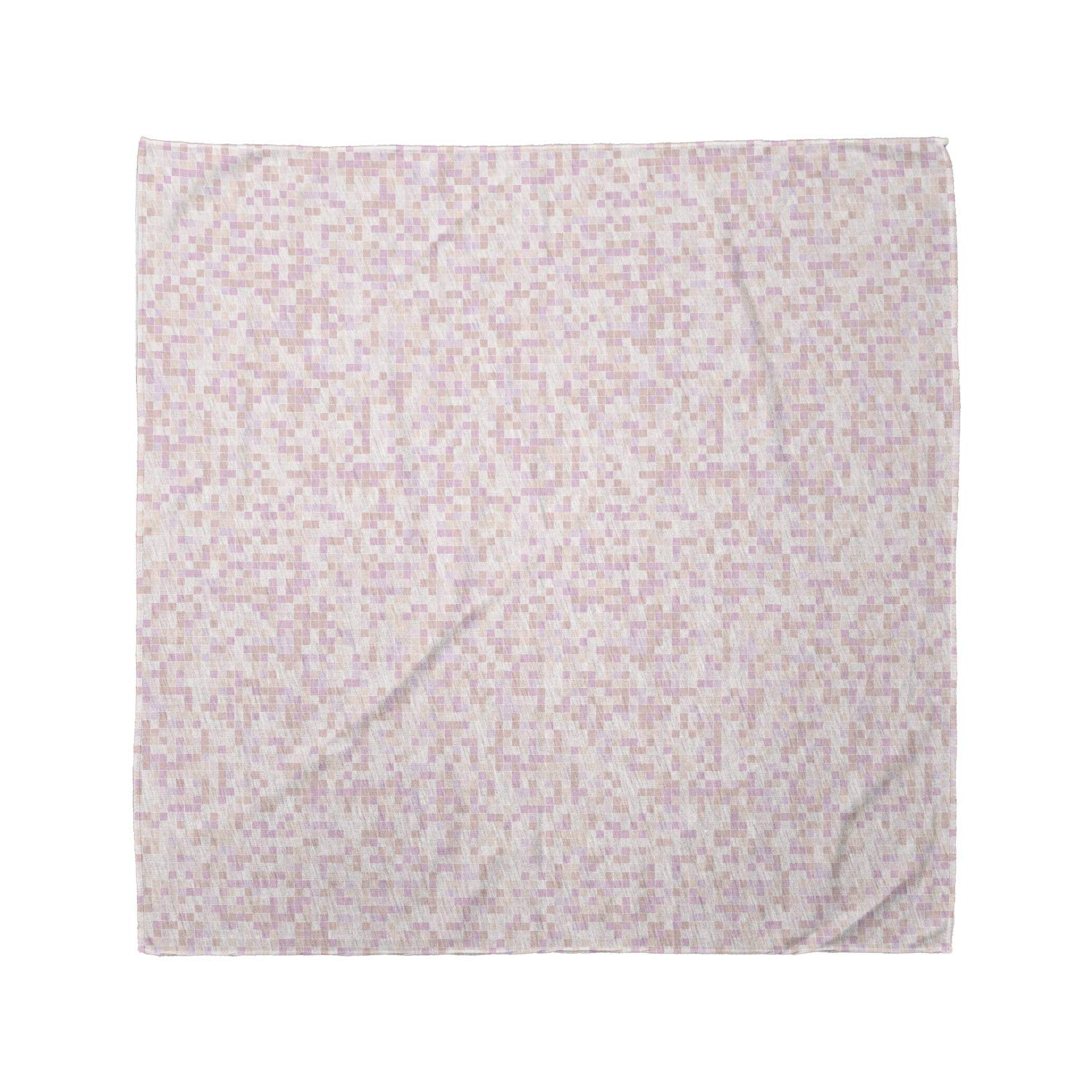 Ambesonne Pastel Bandana Scarf - Mosaic Small Squares Pattern Unisex Head & Neck Wrap for Men & Women - Perfect for Outdoor Activities, Music Festivals & Fashion Accessories