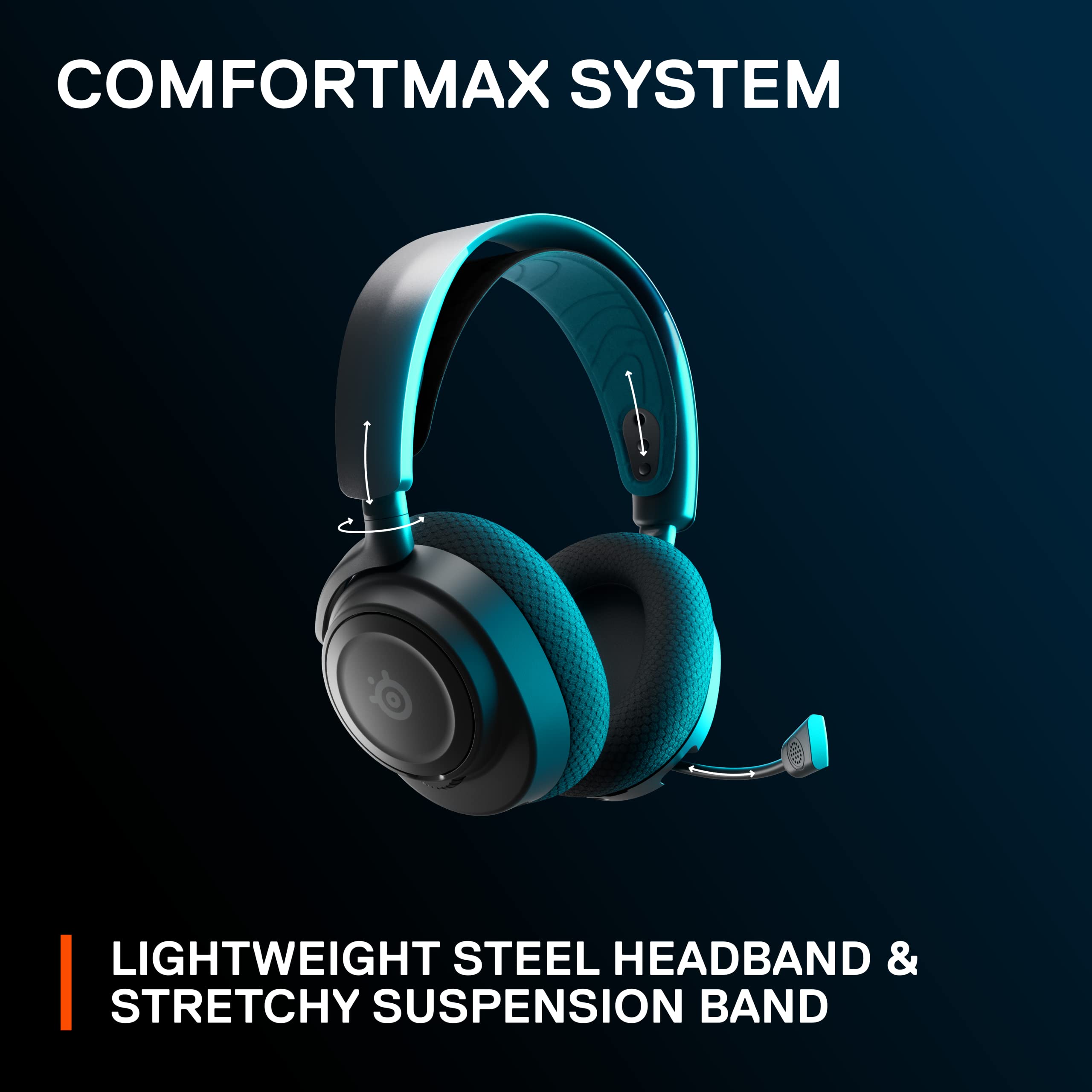 SteelSeries Arctis Nova 7P Wireless Gaming Headset with Neodymium Drivers - Multi-Platform (PS5, PC, Nintendo Switch, VR) - Bluetooth & 2.4GHz Wireless - 38Hr USB-C Battery - AI Noise-Canceling Mic - Perfect for Competitive Gaming, Streaming & Mobile Use - Black