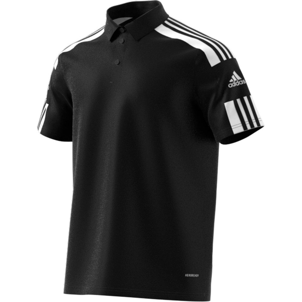 Adidas Adult Squadra 21 Polo Shirt for Men & Women - Breathable Performance Golf & Casual Wear (Black/White) - Perfect for Sports, Work & Everyday Outfits