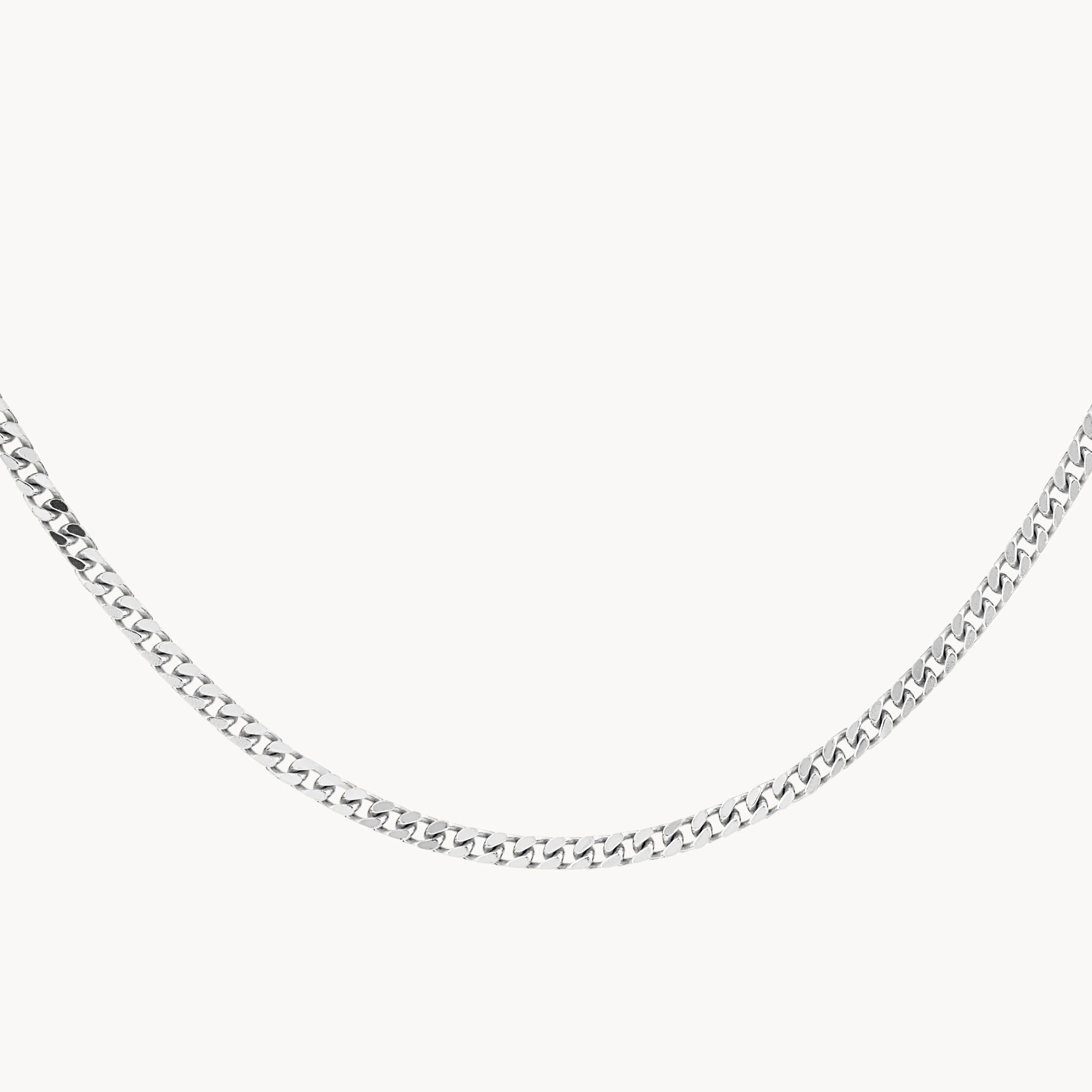 Classic Silver Curb Chain Necklace for Women - Trendy Layered Necklace for Everyday Wear, Gift Giving & Special Occasions
