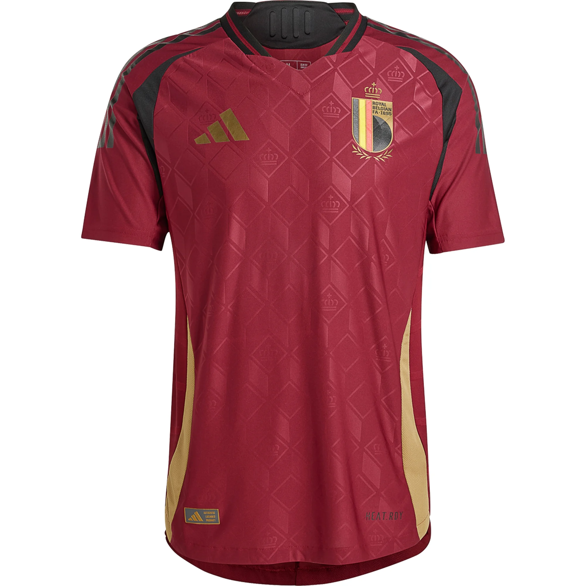 Adidas Belgium Authentic Home Jersey 2024-2025 - Burgundy Red Soccer Shirt for Men - Official Football Kit for Fans & Players - Perfect for Matches, Training & Game Day Support