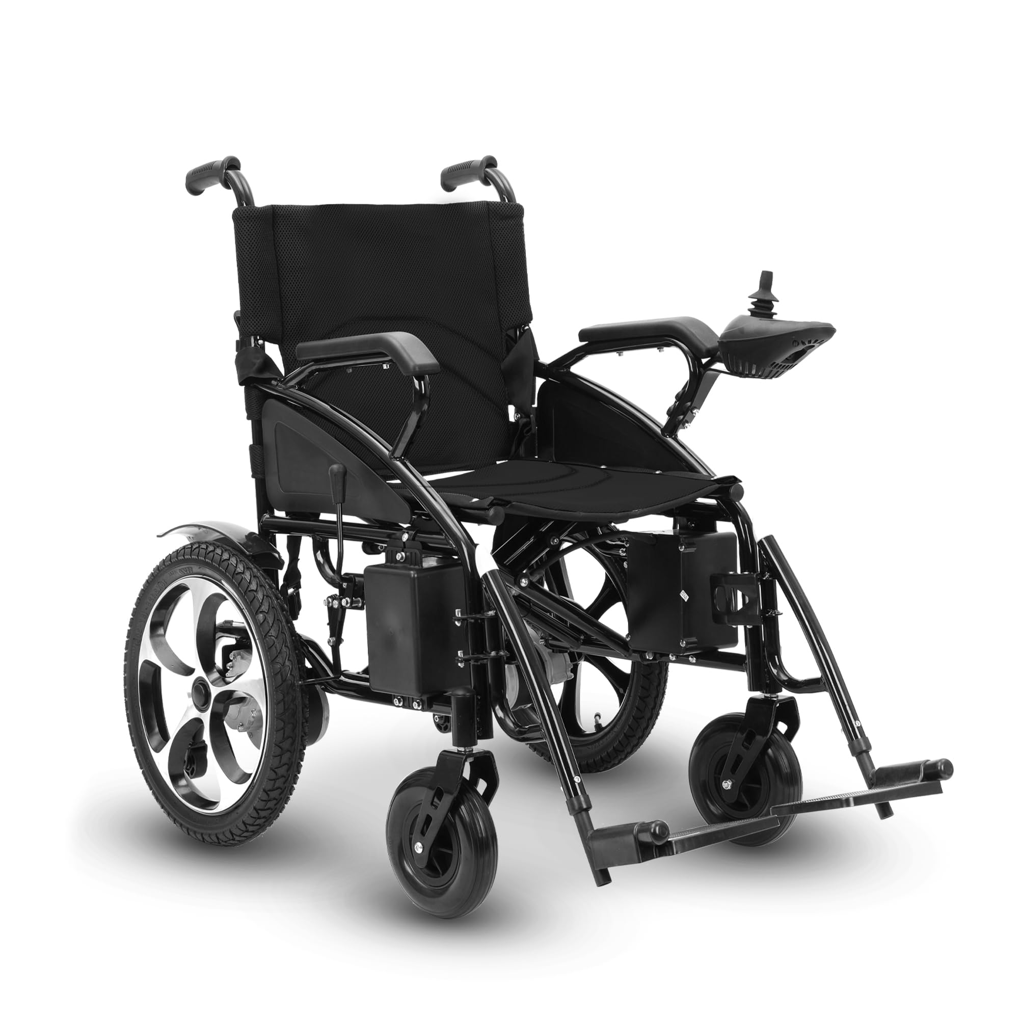 Culver Artemis Heavy Duty All-Terrain Electric Wheelchair for Adults & Seniors - 2xMotor Foldable Power Wheelchair (Black) - Ideal for Outdoor Adventures, Travel & Daily Mobility