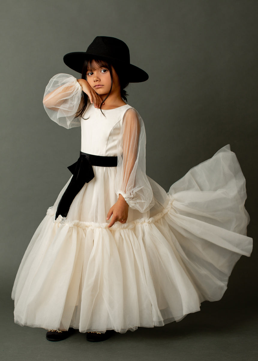 Elegant Cream Tianna Dress for Women - Perfect for Weddings, Parties & Special Occasions