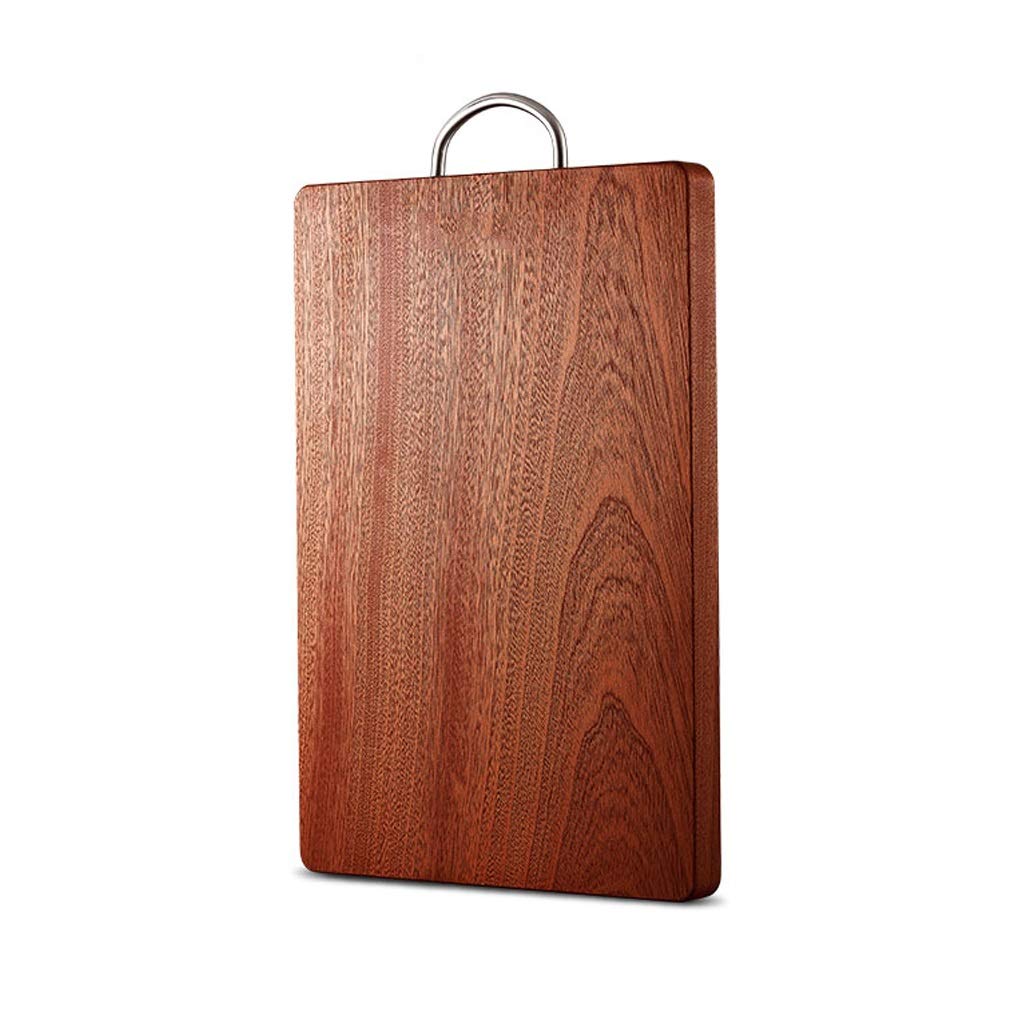 Premium Organic Bamboo Cutting Board - Thick & Durable Kitchen Chopping Board with Anti-Slip Silicone Base, Smooth Edges & Hanging Hole - Perfect for Meal Prep, Meat Cutting & Vegetable Chopping - Size E