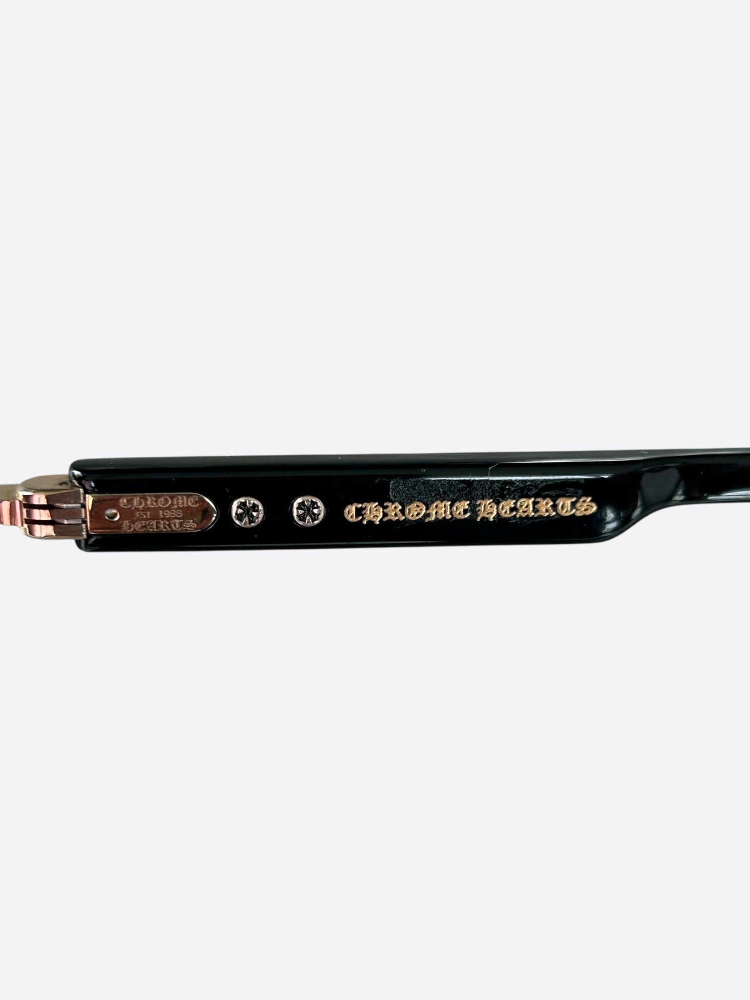 Chrome Hearts Black & Gold Deep 1 Sunglasses - Stylish UV Protection for Outdoor Activities & Fashion Statements
