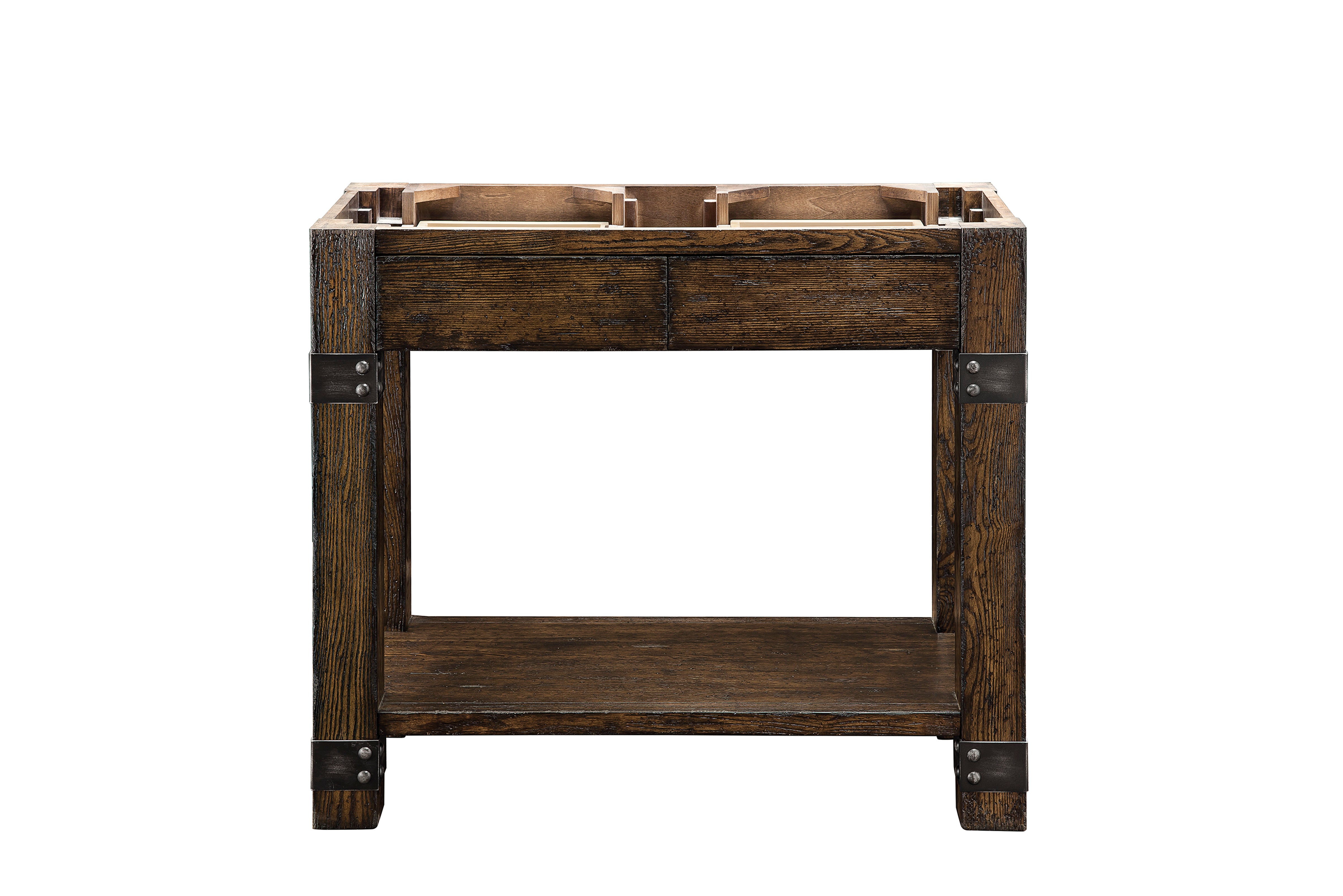 Rustic Ash Wooden Sink Console 39.5