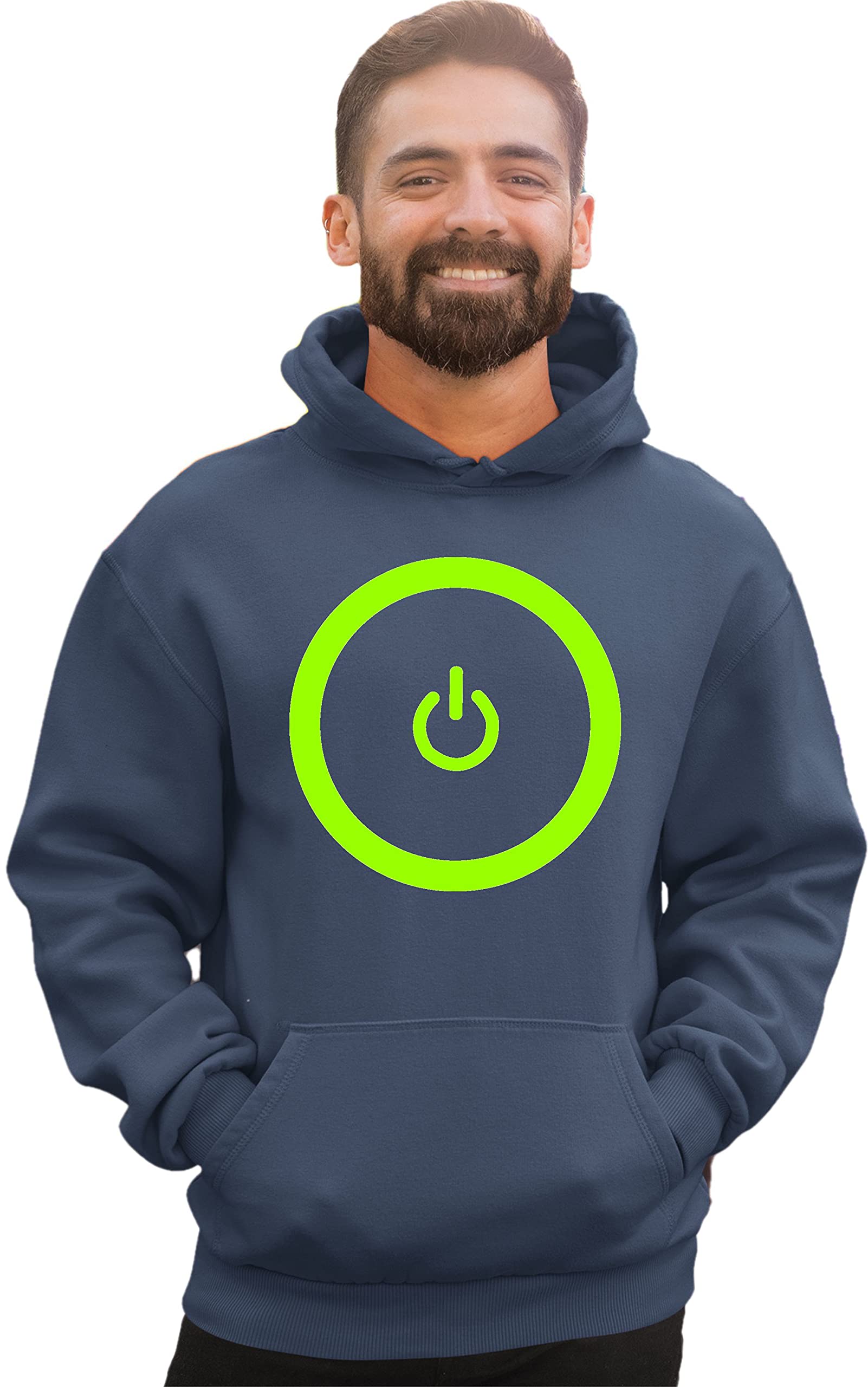 Go All Out Gaming Power Button Gamer Pride Hoodie - Unisex Sweatshirt for Men & Women - Perfect for Esports, Gaming Tournaments & Casual Wear
