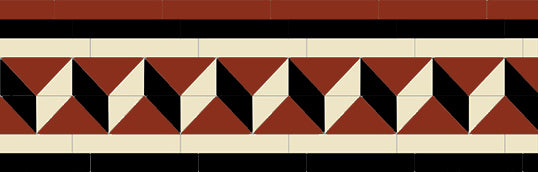 Winckelmans Granitklinker Klinkerfris Bristol 225mm Red/Black/White - Premium Granite Tiles for Kitchen Backsplash & Bathroom Flooring