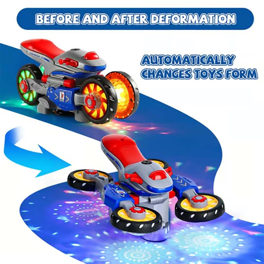 360° Rotating Electric Motorcycle Toy with Light & Music - Kids Stunt Play