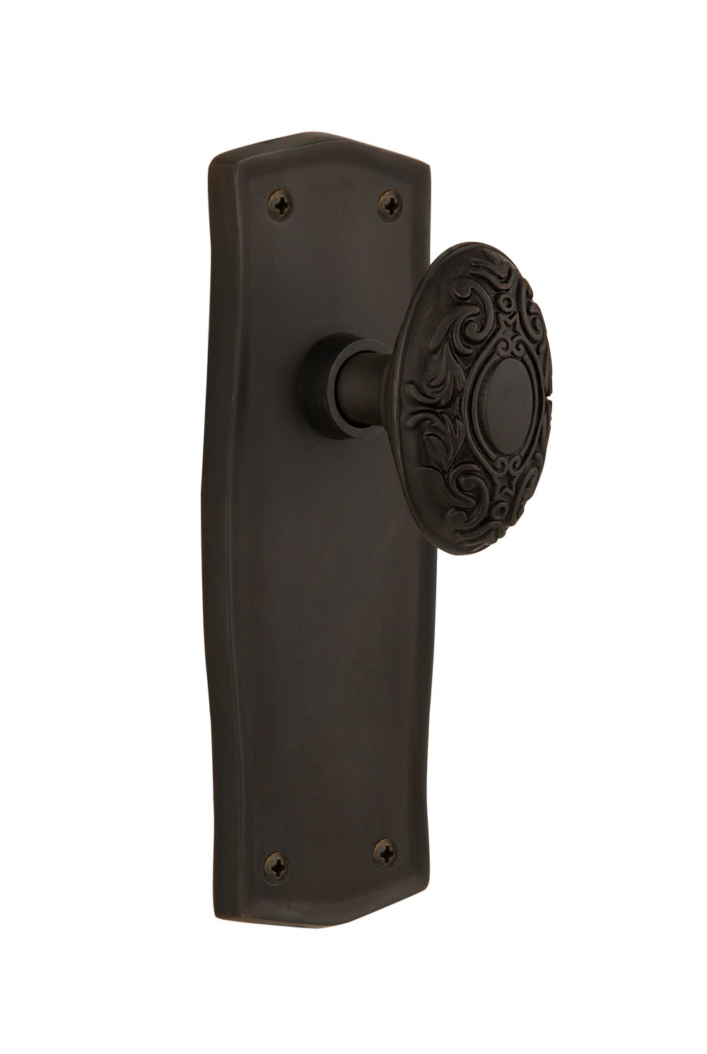 Vintage Victorian Knob Prairie Plate - Single Dummy Door Plate in Oil-Rubbed Bronze Finish | Perfect for Classic Home Decor & Cabinet Hardware Upgrade