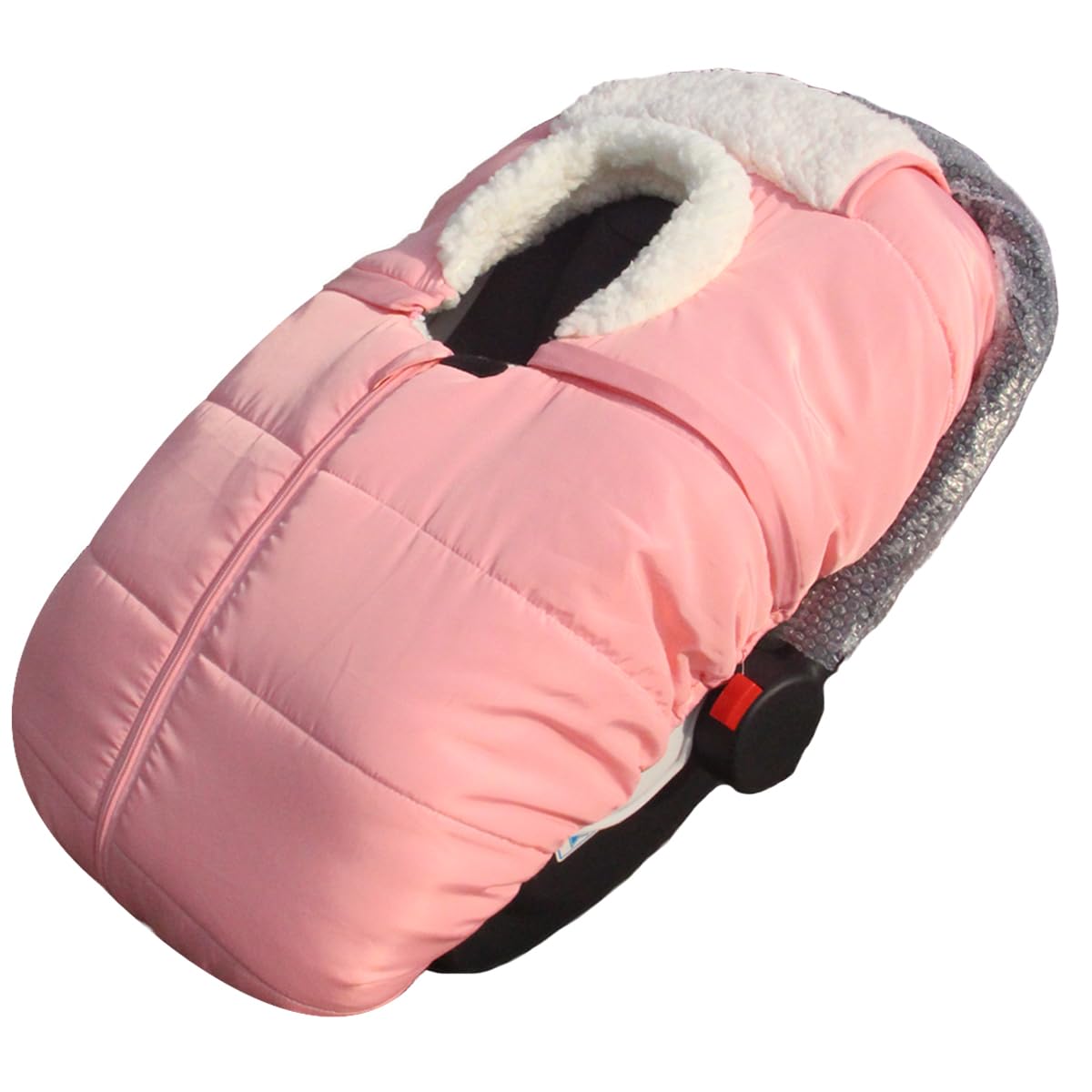 TSAYAWA Winter Baby Car Seat Cover - Mom's Choice Awards Winner - Insulated Windproof Car Seat Bunting Bag for Newborn & Infant - Warm Travel Blanket for Cold Weather (Pink) | Perfect for Stroller, Shopping & Outdoor Adventures