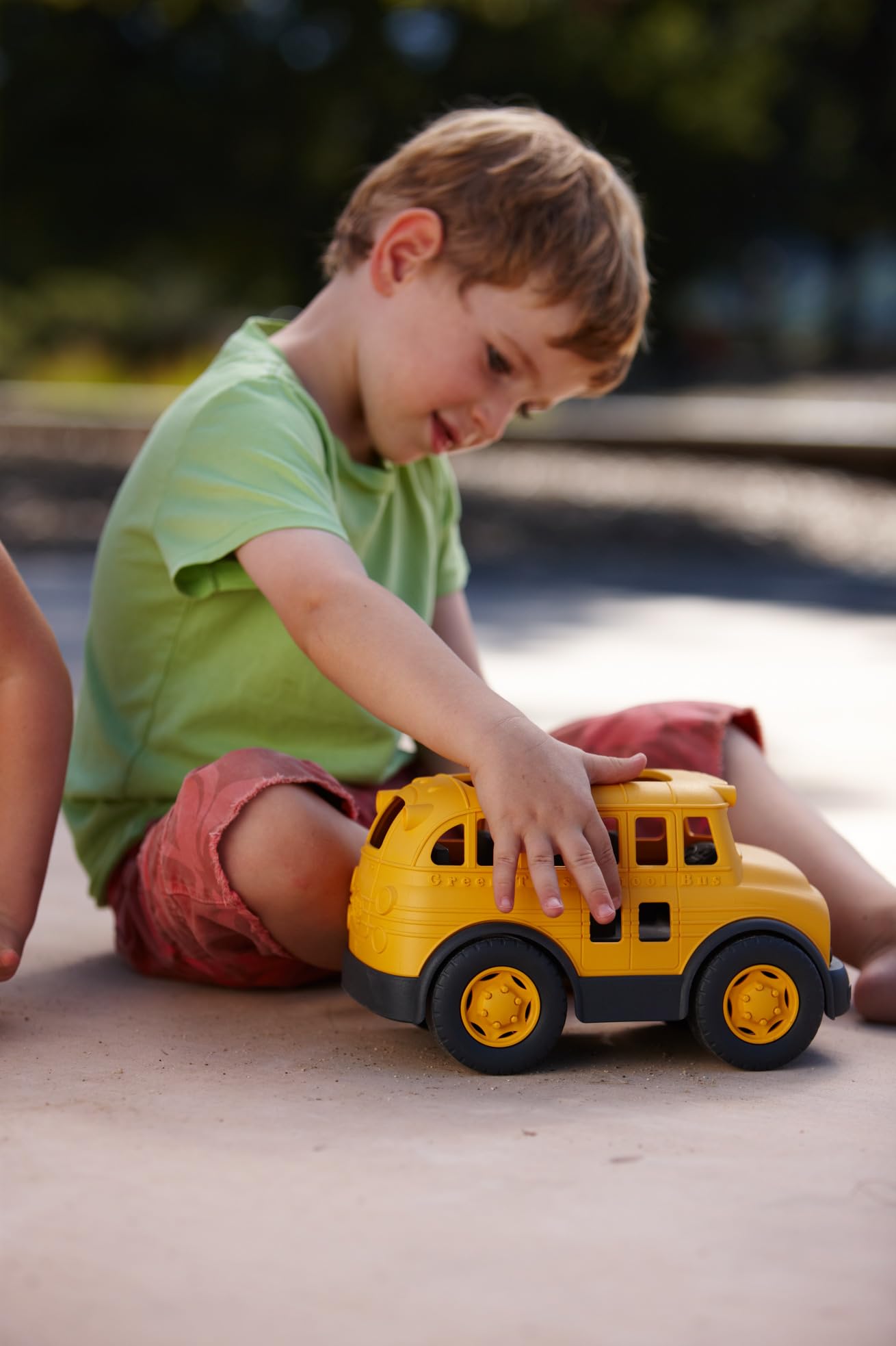 Green Toys Eco-Friendly School Bus - Yellow Toy Vehicle for Kids | Safe & Durable BPA-Free Plastic | Perfect for Pretend Play, Classroom Learning & Toddler Gifts