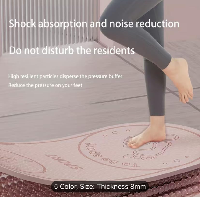 1pc Portable TPE 8mm Thick Non-Slip Yoga Mat - Shock Absorbing Exercise Mat for Home Gym, Pilates & Fitness - 140x60cm (55x23.6in) - Perfect for Yoga, Workouts & Indoor Activities
