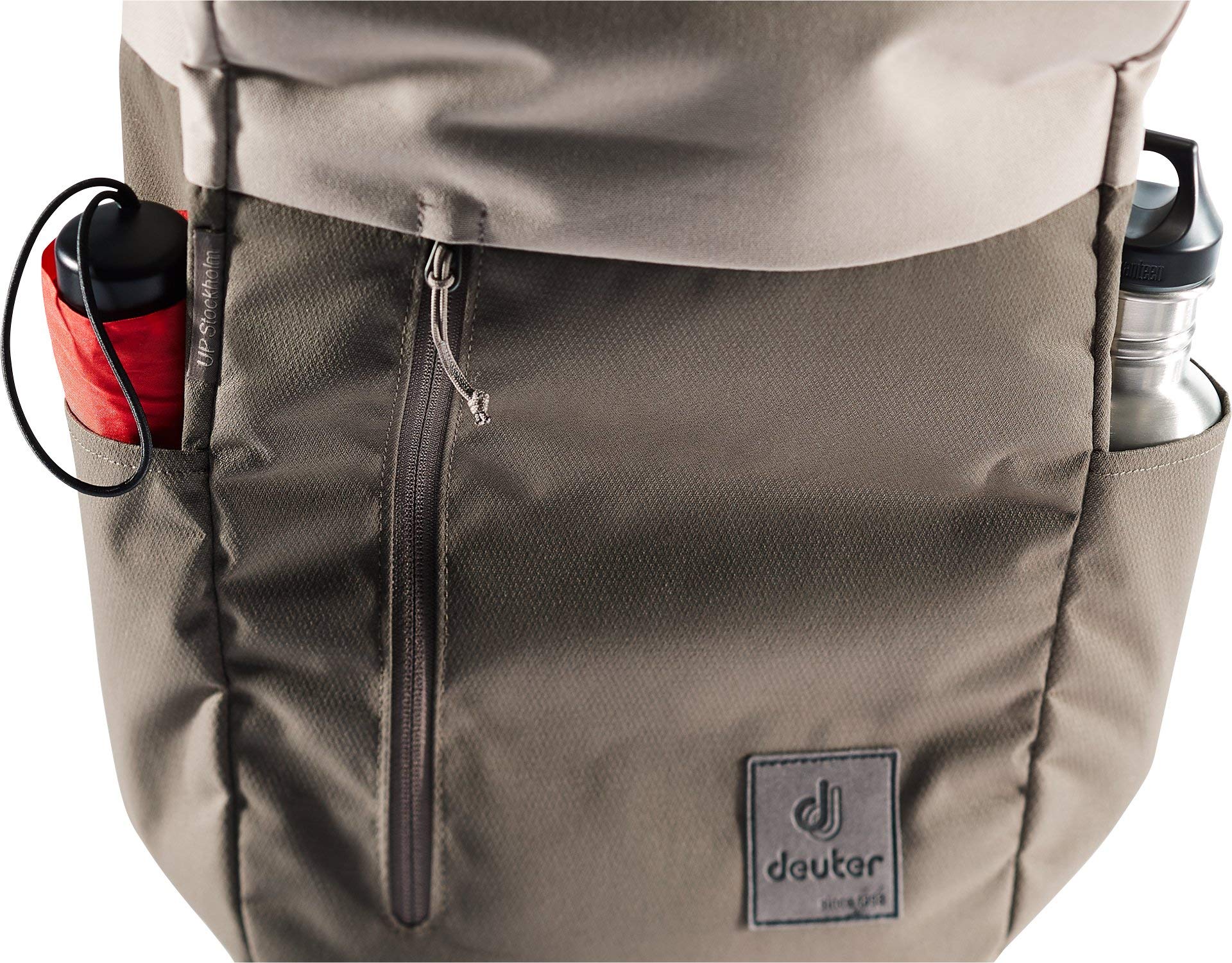 Deuter UP Stockholm Backpack - Durable Travel & Hiking Daypack for Men & Women, Stone/Pepper Color - Perfect for Commuting, Outdoor Adventures & Daily Use