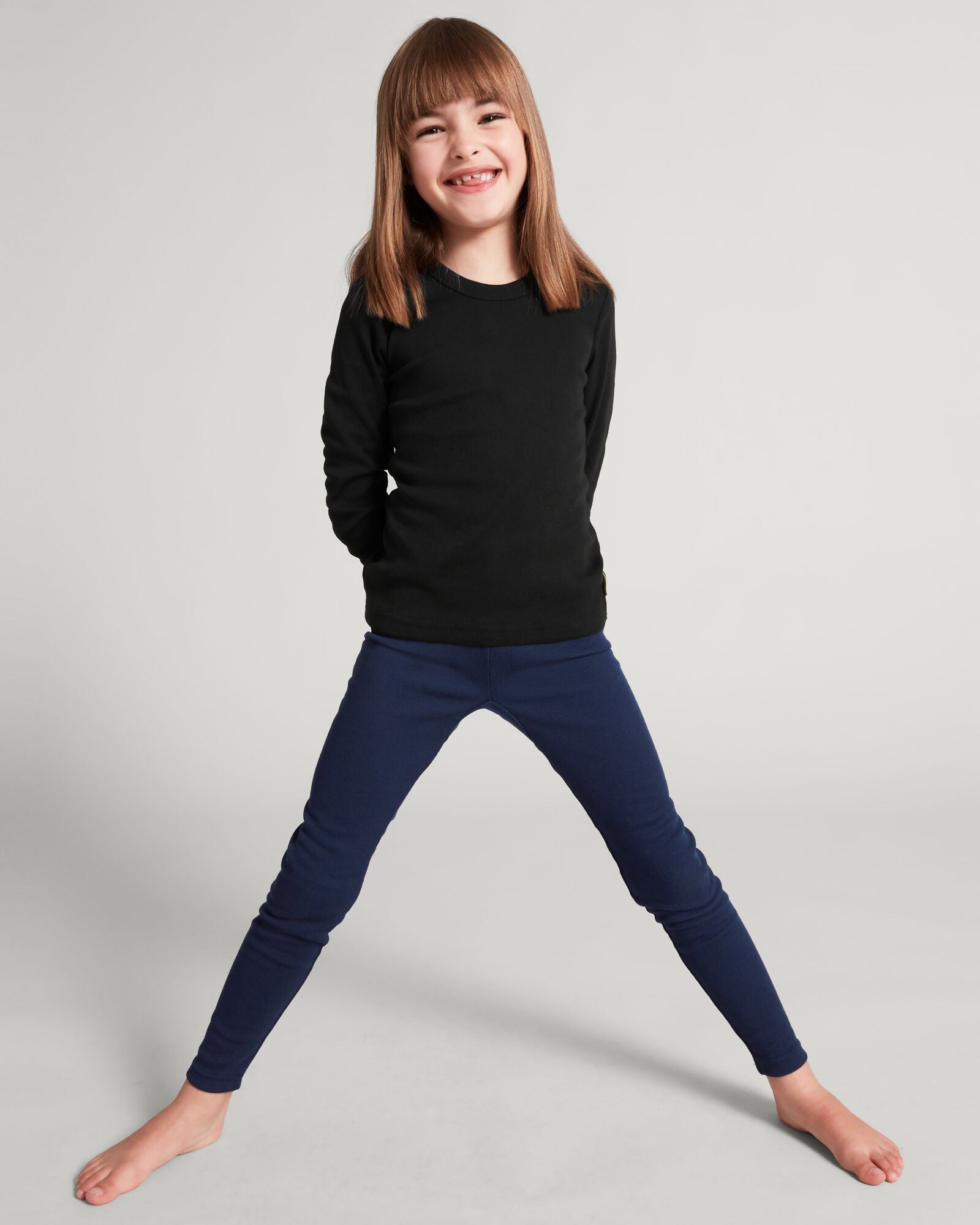 KMDCore Kids' Long Sleeve T-Shirt - Soft Cotton Comfort Fit Top for Boys & Girls - Perfect for School, Playdates & Outdoor Activities | Black
