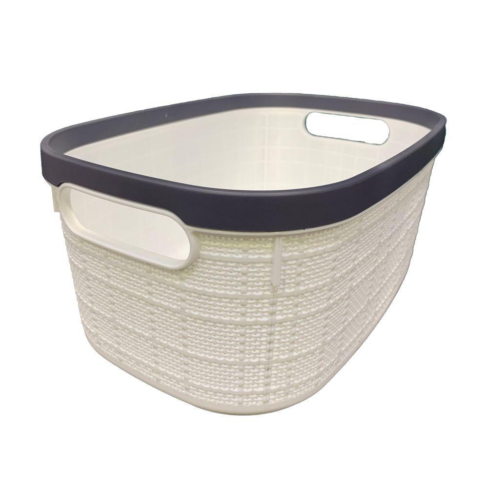 Linen Style Storage Basket Small - Handwoven Natural Fiber Organizer for Home, Bathroom & Nursery | Soko Store - Perfect for Laundry, Toys & Blankets