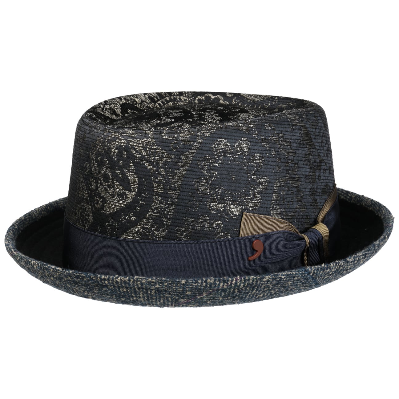 Stylish Paisley Pork Pie Cloth Hat by Alfonso D'Este - Vintage-Inspired Fedora for Men & Women - Perfect for Jazz Festivals, Weddings, and Retro Fashion Outfits