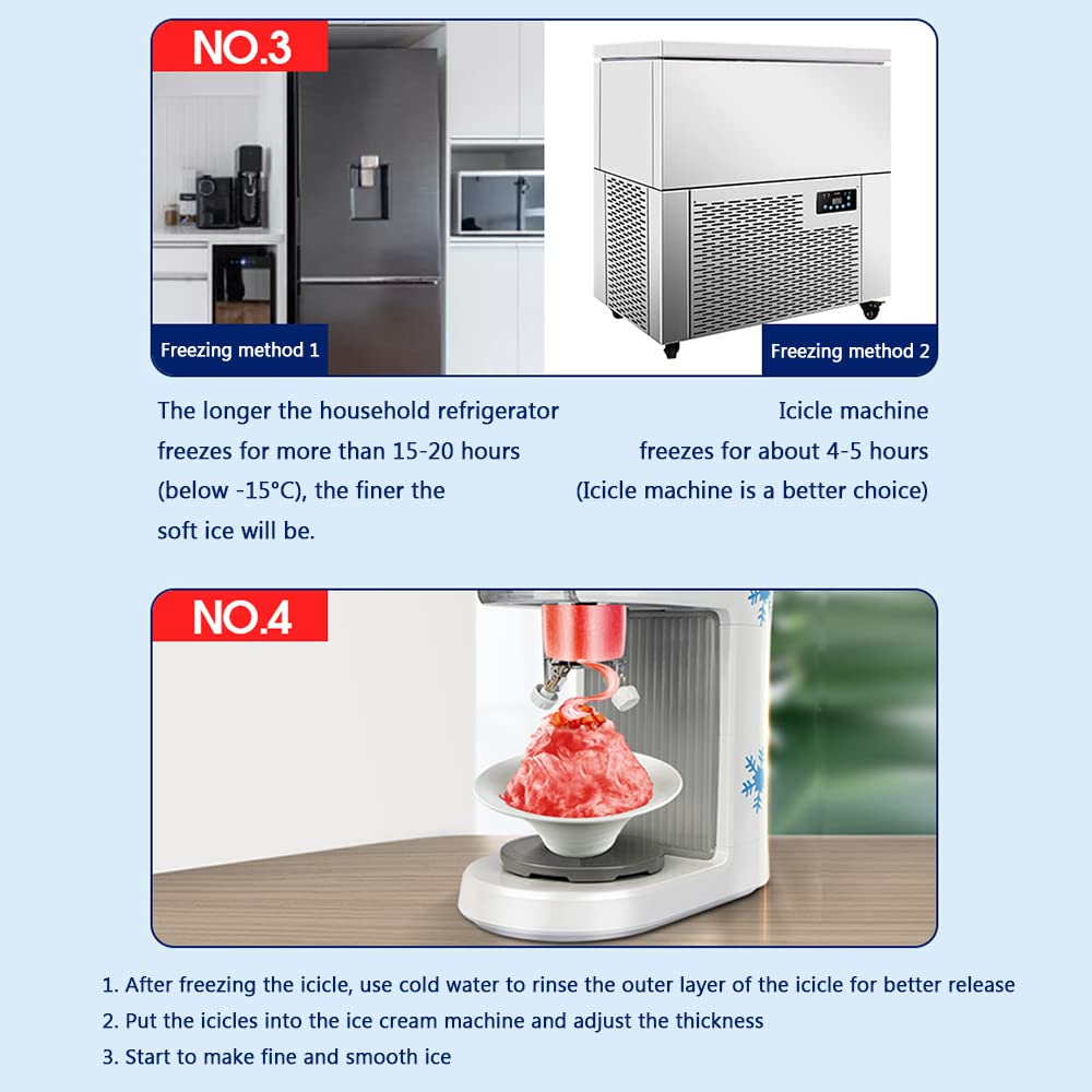 Commercial Smoothie Machine & Slush Maker - Electric Ice Shaver & Crusher for Snow Cones, Cocktails, Smoothies - Perfect for Restaurants, Cafes, and Home Bars