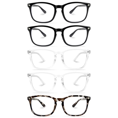 5pack Clear + Clear + Black + Black + Leopard