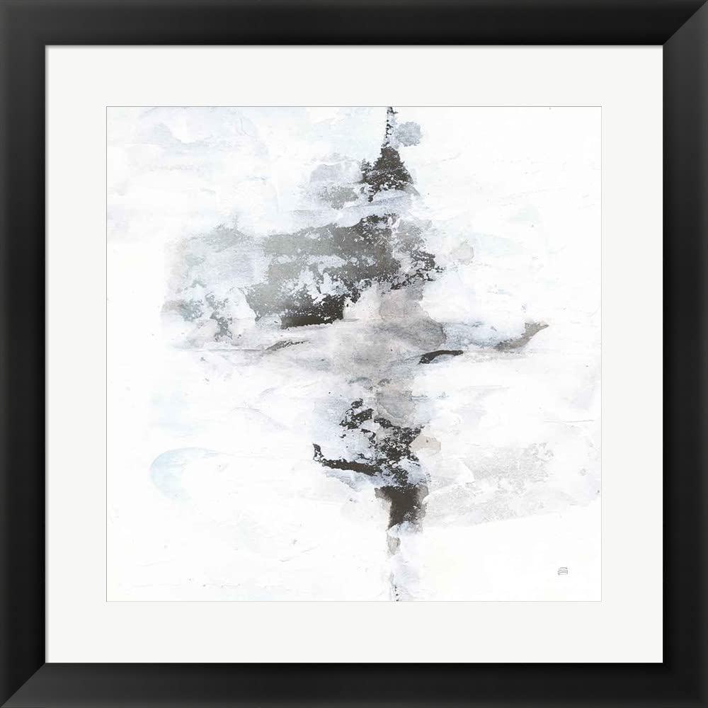Layered Thinking I by Chris Paschke - Framed Abstract Art Print 20x20 Inches, Black Flat Frame - Perfect for Living Room, Bedroom & Office Decor