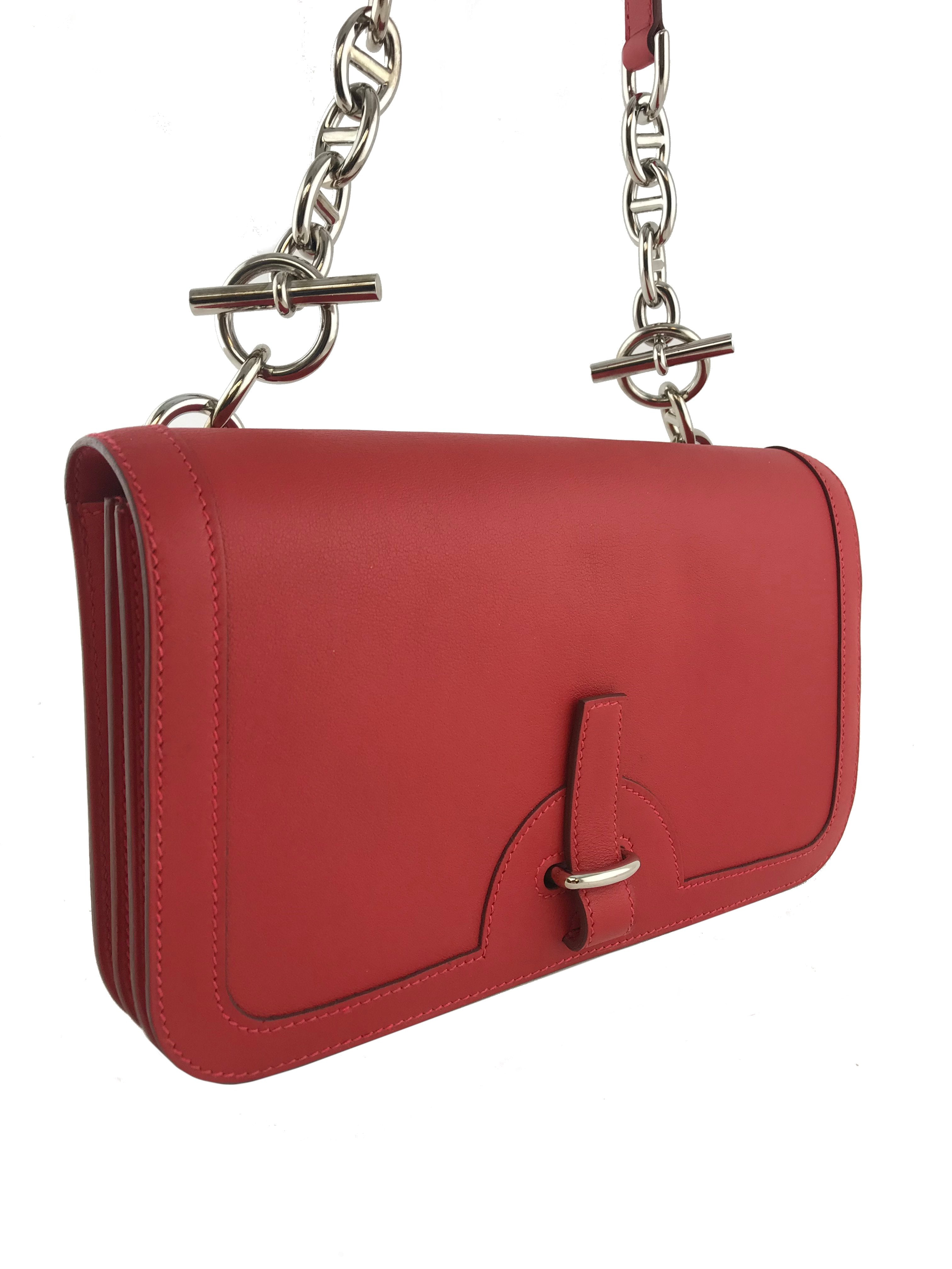 Hermes Evercolor Chain d'Ancre Leather Crossbody Bag - Luxury Designer Handbag for Women | Perfect for Work, Travel & Evening Events