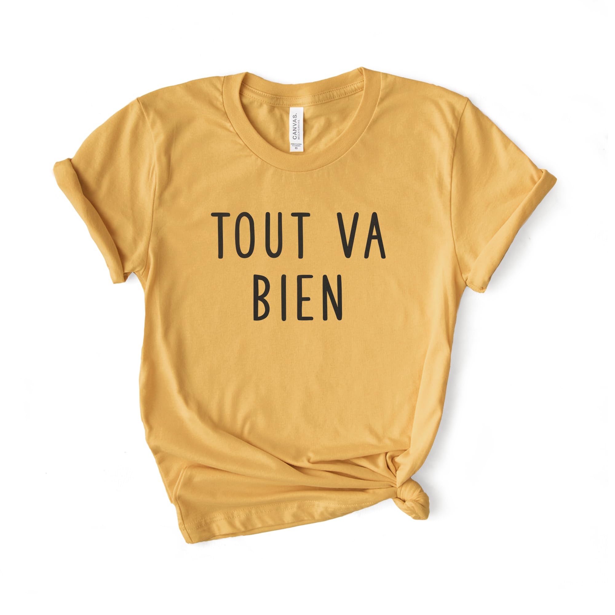 French Tout Va Bien Shirt - Everything Is Fine T-Shirt - Bonjour & C'est La Vie Paris Design - Softstyle Unisex Tee for Casual Wear, Travel & French Culture Enthusiasts